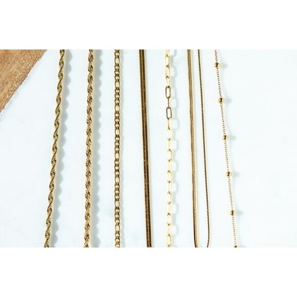Waterproof Gold Bracelets YOU PICK 2! Non-tarnish Gold chain Bracelet stack Gold - Picture 8 of 11